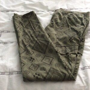 Aztec print cargo pants